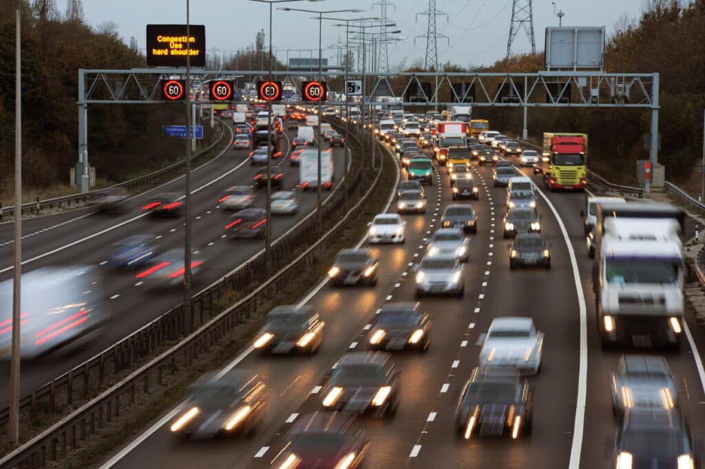 Capture of a busy Motorway