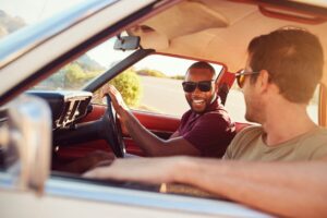 two men driving