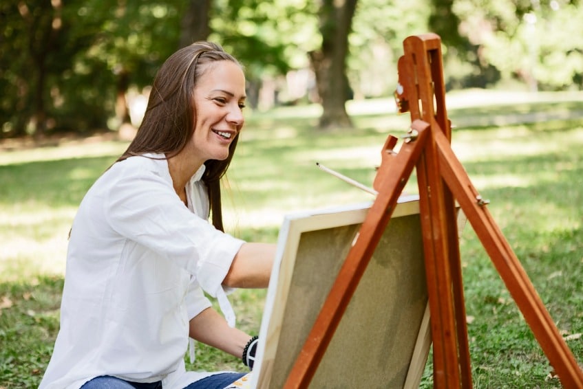 Woman painting